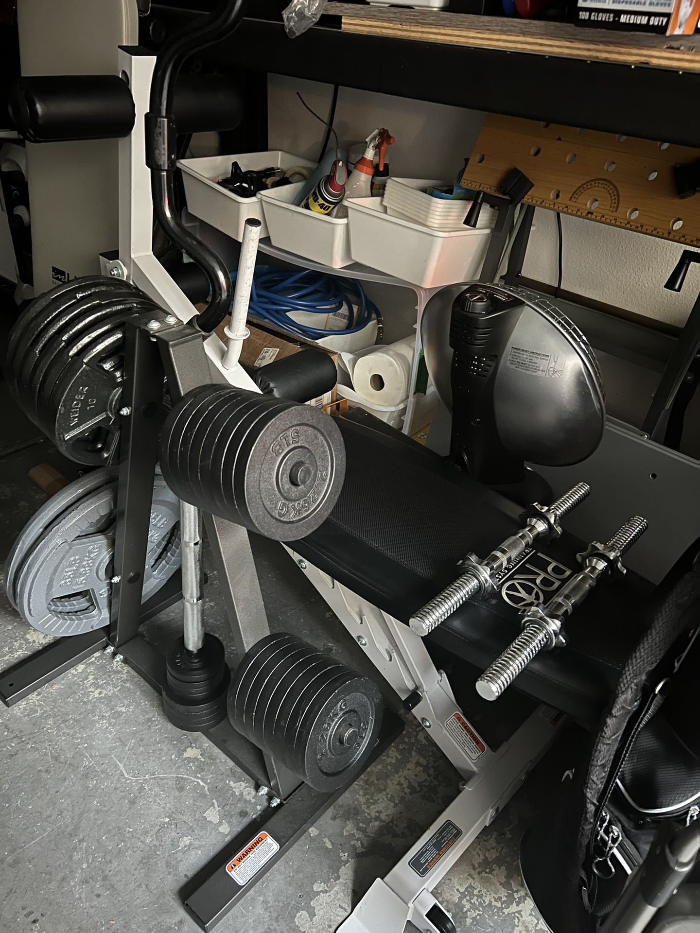 Marcy Pro Adjustable Weight Bench + Weights