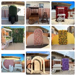 Flower Walls / Backdrops / Candy Cart
