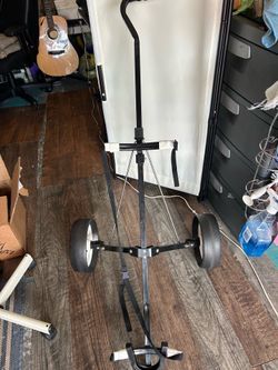 Two wheel fold up push golf cart