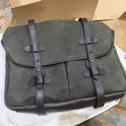 Cravar F.C. 15/Olive - Waxed Twill Messenger Bag 