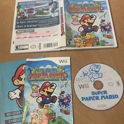 Super Paper Mario (Nintendo Wii, 2007) Complete