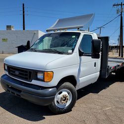 2006 FORD E-450 FLATBED 6.8L V10 CARFAX ONE OWNER!