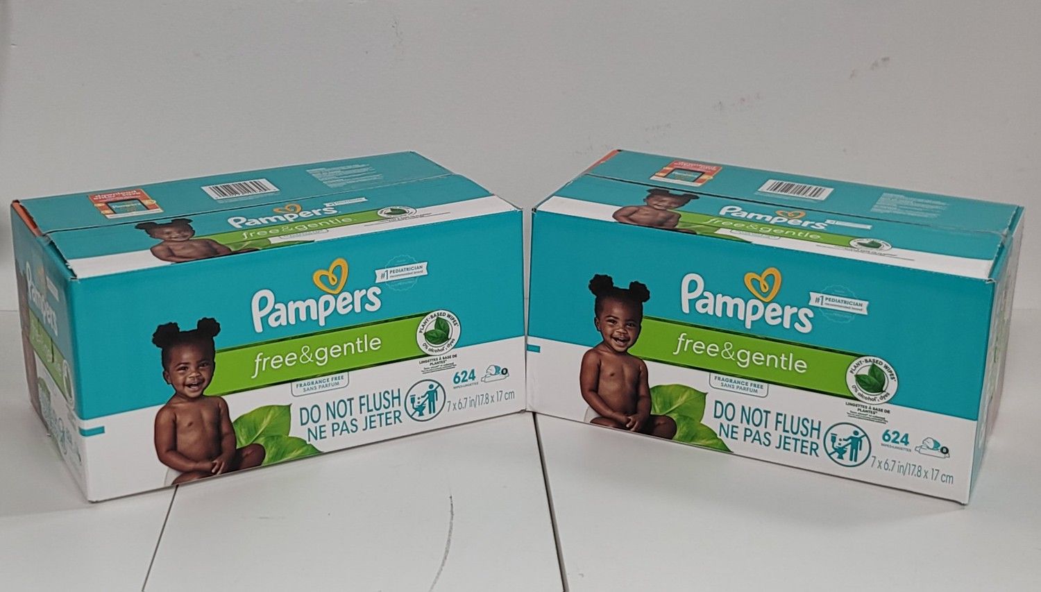 (2) Pampers Baby Wipes Fragrance-Free - 624 Wipes EACH Box - $30 for BOTH