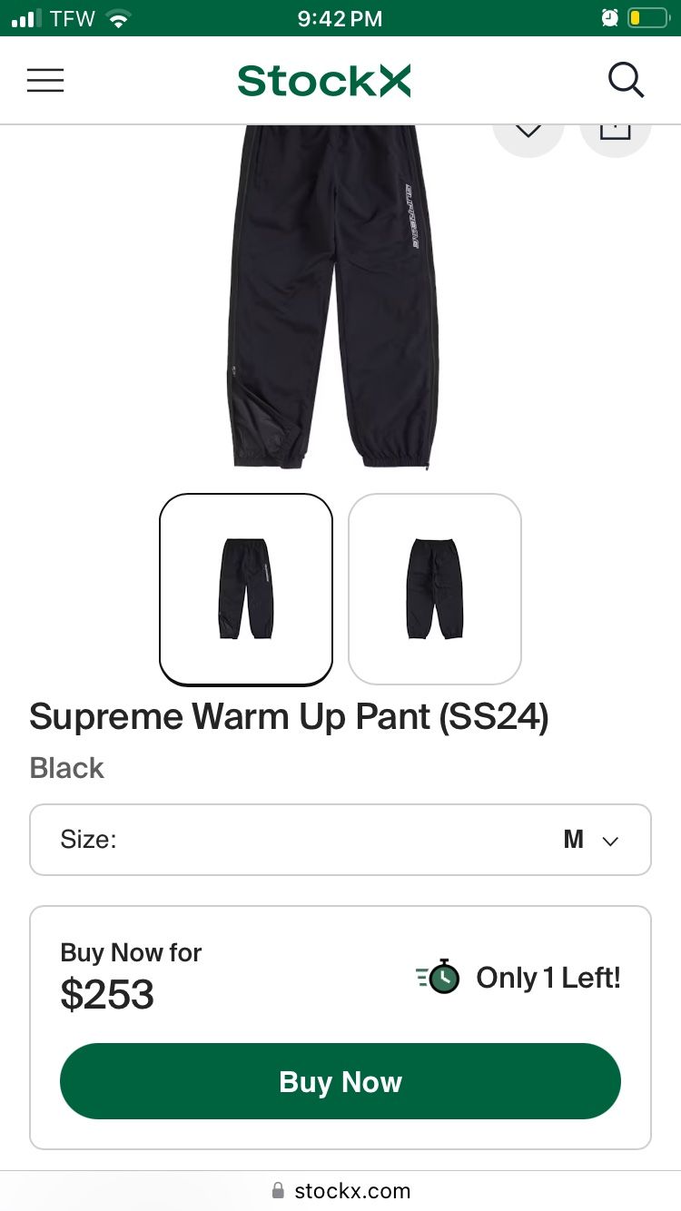 Supreme Track Pants For Sale Size XL