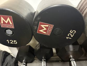 125 lb Urethane Dumbbells Pair