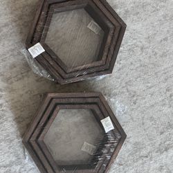 Hexagonal Wall Shelves