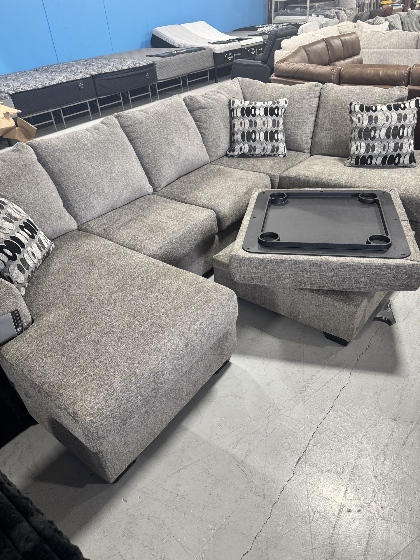 Brand New Sectional & Storage Ottoman