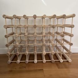 Wood Modular Stackable Wine Rack Storage Holder