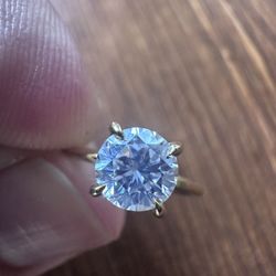 Beautiful Rare Colorless Grade D Natural Engagement Ring
