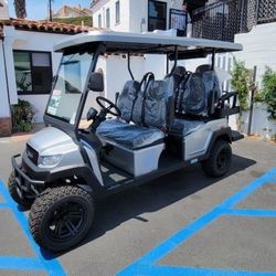 10-YEAR WARRANTY! 2025 Bintelli Beyond 6-Passenger Lifted 48-Volt Lithium Street Legal LSV Golf Cart