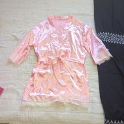 Pink Satin/Silky Robe/Kimono