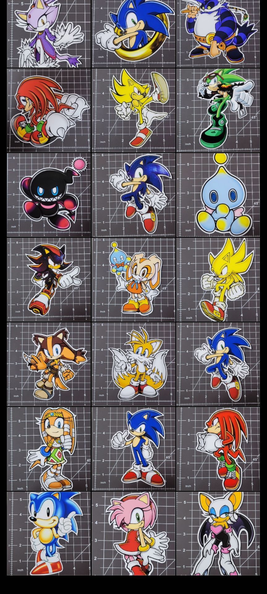 Sonic The Hedgehog Decal Stickers 6"