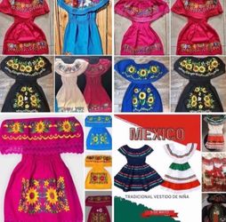 Girls Mexican Dresses - Variedad de Vestidos Méxicanos Para Niñas