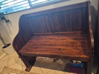 2 person bench table and lamp