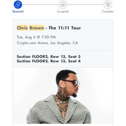 Chris Brown floor Seats LA 