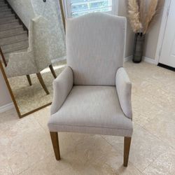 Restoration Hardware Upholstered Dining Armchairs – Set of 2