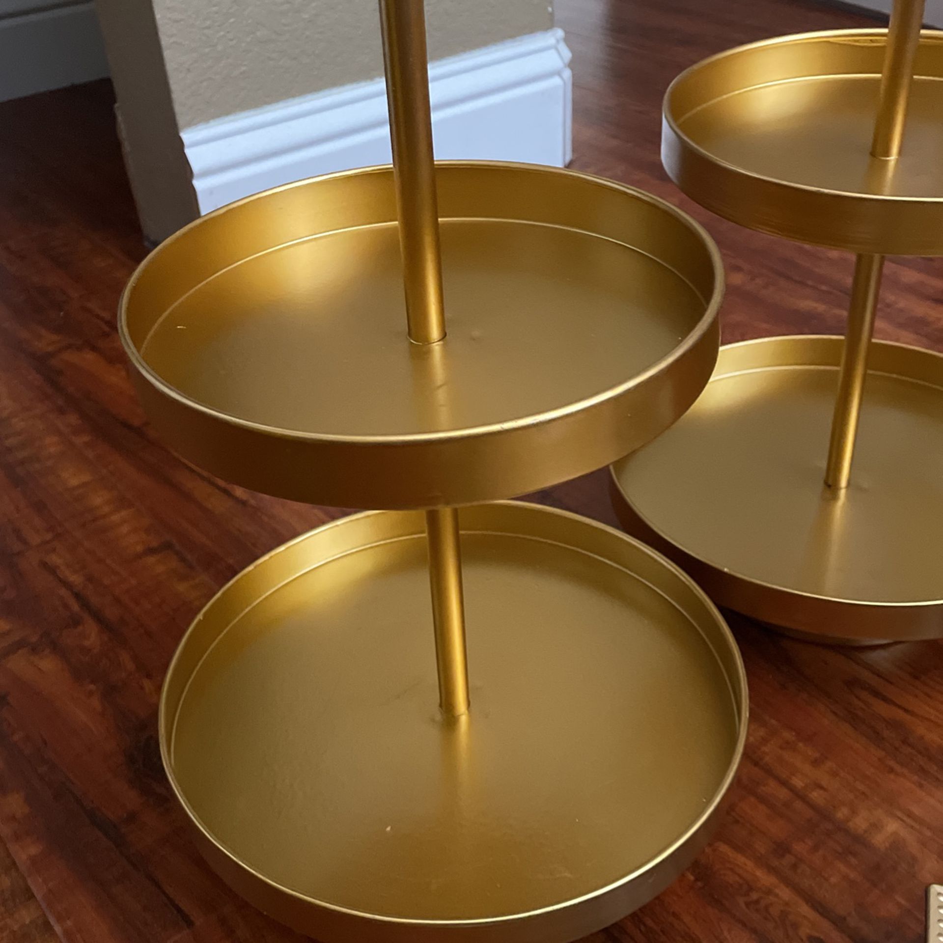 Gold Dessert Tiers And Trays 