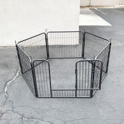 New In Box $55 Pet 6-Panel Playpen, Each Panel (24” Tall X 32” Wide) Heavy Duty Dog Exercise Fence Gate Crate Kennel 