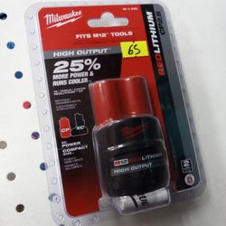 Milwaukee New 2.5 High Output Battery M12