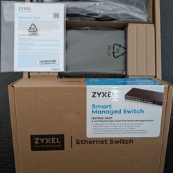 Zyxel 8-Port PoE Gigabit Switch | Smart-Managed | 8x PoE+ @77W | 2x SFP | Desktop or Wall Mount [GS1900-10HP]