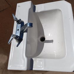 Sink , Amashed, Bathroom Side White 