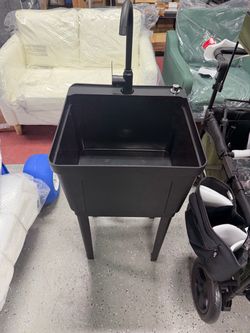 Freestanding Utility Sink with Faucet