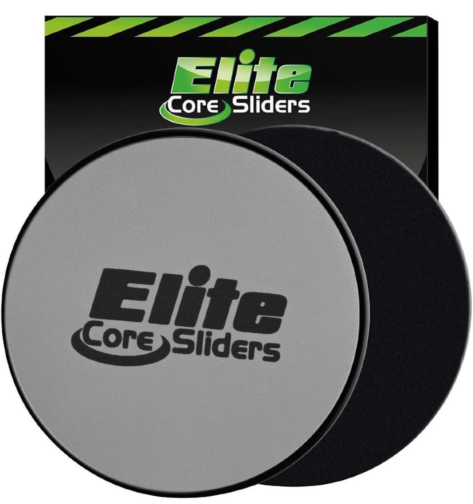 NEW — Elite Sportz Core Sliders for Working Out - Pack of 2 Compact, Dual Sided Gliding Discs for Full Body Workout on Carpet or Hardwood Floor - Fitn