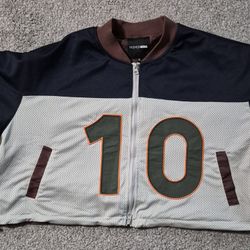 Fashion Nova Cropped Drawing Bomber Jacket Sz Xl