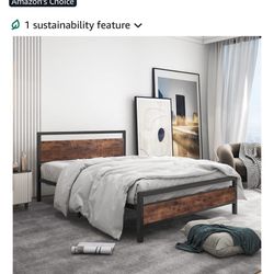 Full Size Dark Wood Bed Frame