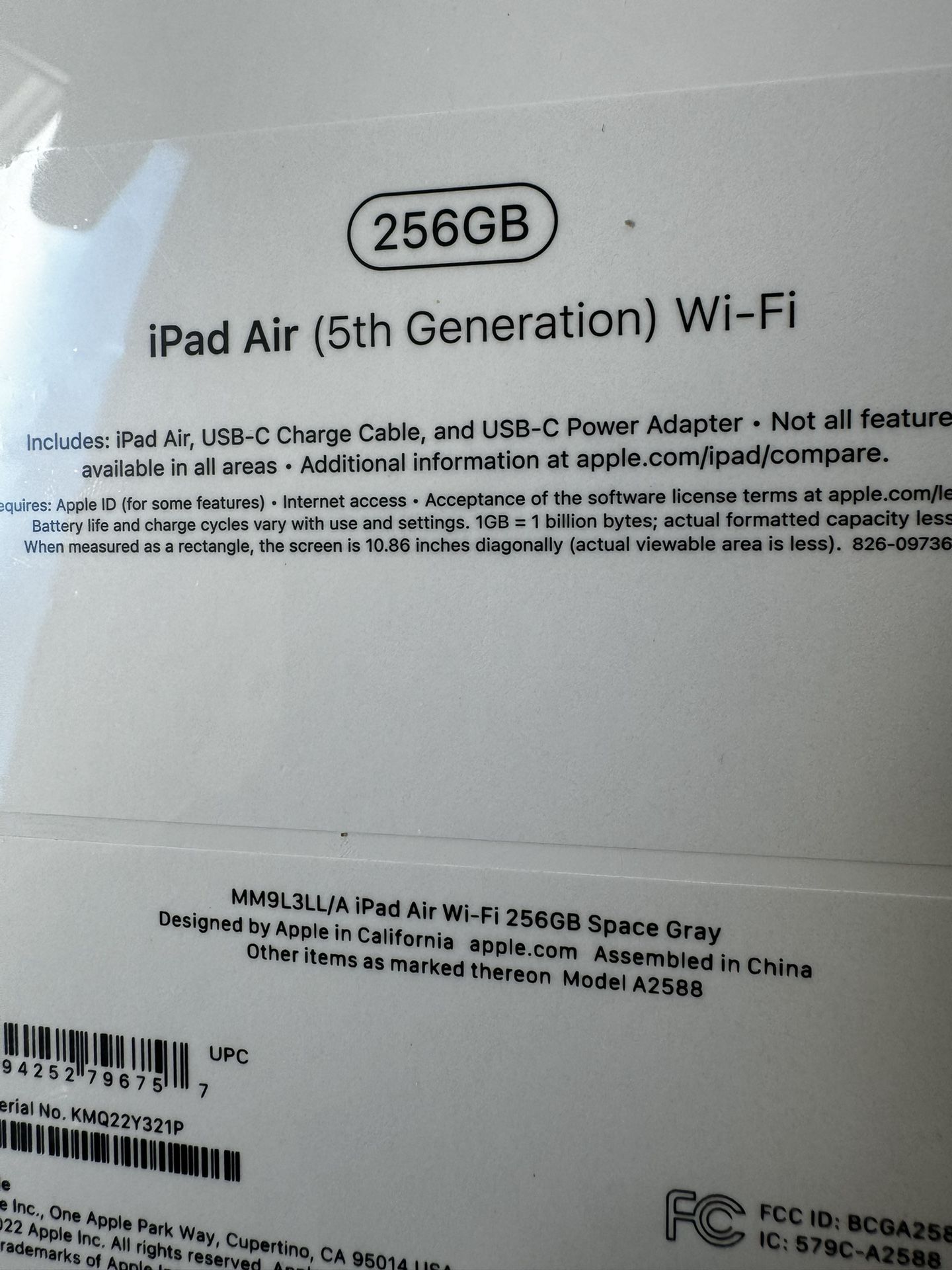 iPad Air 5th Generation 256GB