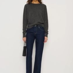 Reformation Boyfriend Cashmere Sweater Grey Color Medium Size NEW 