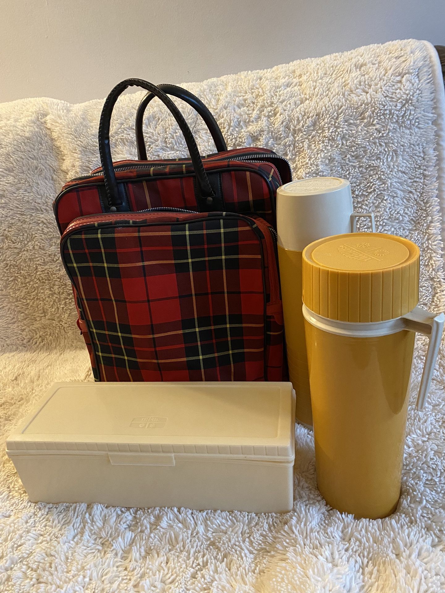 Vintage Mid Century Picnic Bag