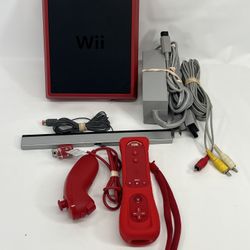 Nintendo Wii Mini Video Game Console RVL-201 Red