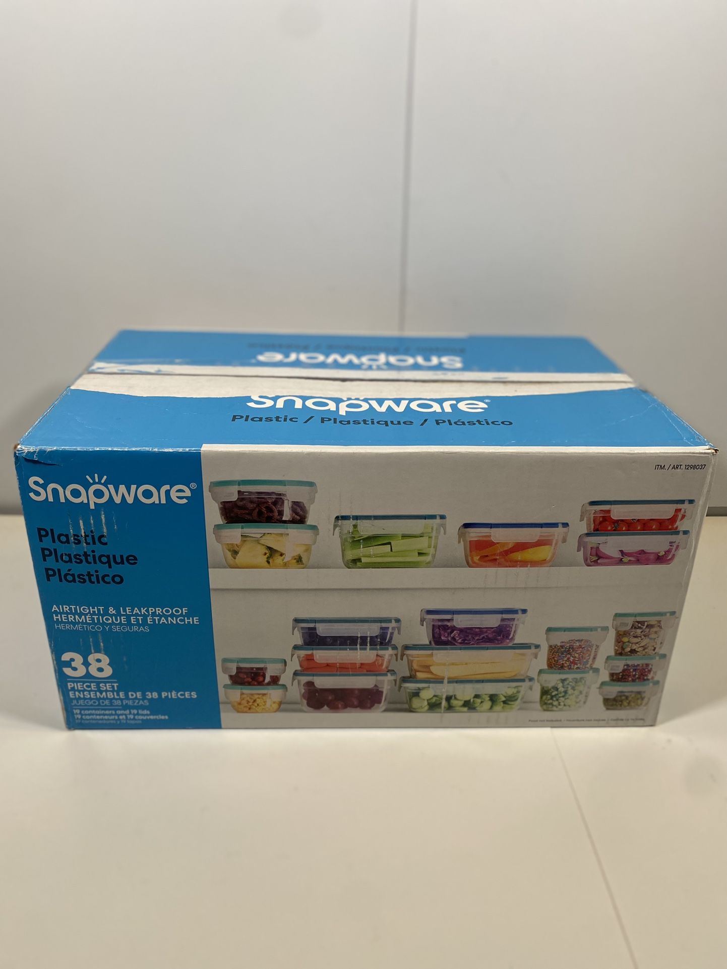 38 Piece Snapware Plastic Food Storage Container Set