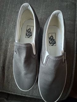 Grey vans- slip on’s