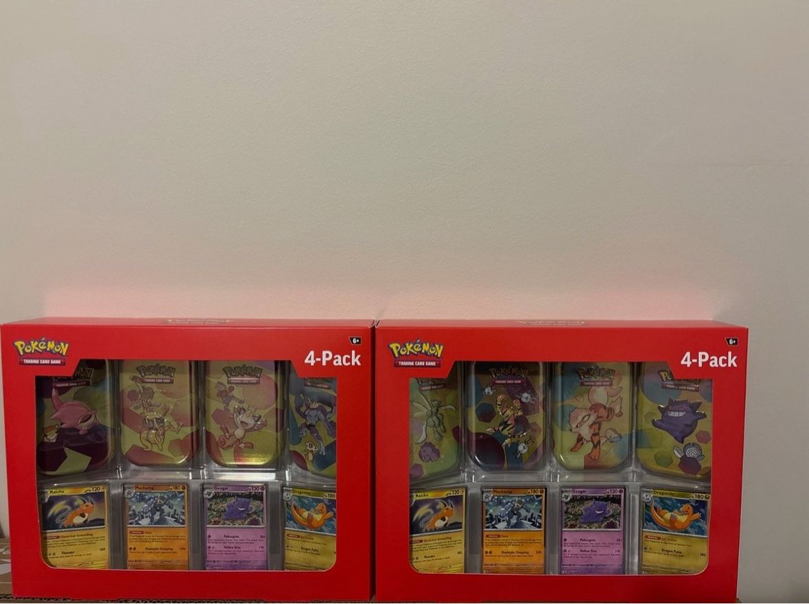 Pokemon Scarlet & Violet Trading Card Game 151 Mini Tin Raichu Machamp Gengar