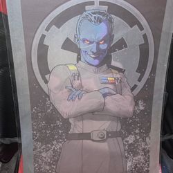 Star Wars Grand Admiral Thrawn 12" x 18" Print #21/100 w/Certificate Of Authenticity Art Print Authentic (Signed by JAIME Coker )