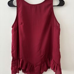 Red Sleeveless Top - size S - new,never used 