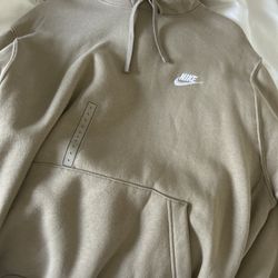 new w tags nike swoosh hoodie tan