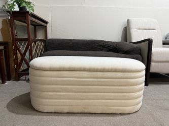 Storage Ottoman Bench 40 inch Upholstered Chenille Fabric Storage Bench for Bedroom End of Bed Stool Aesthetic Large Storag Ottoman for Living Room En