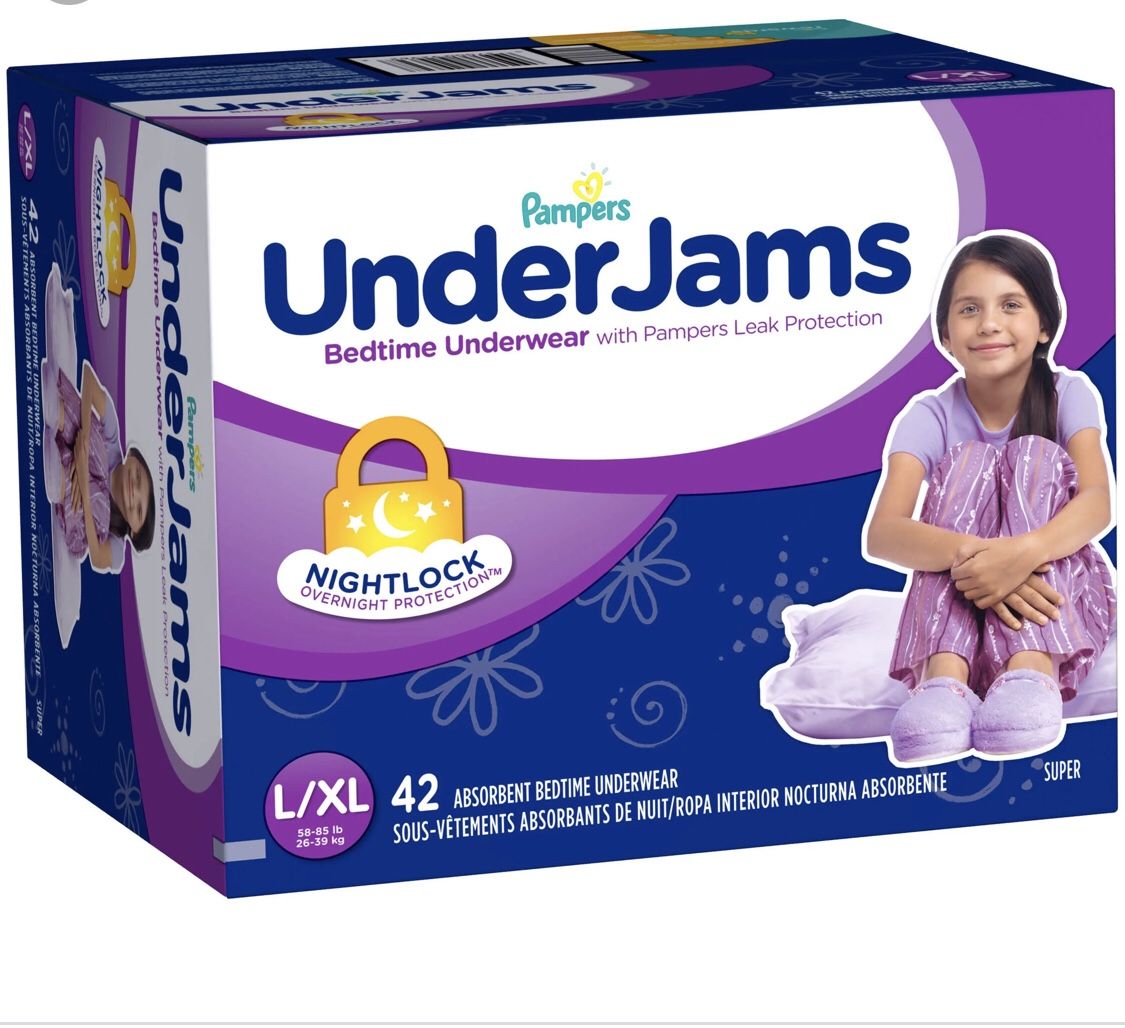 Pampers Under Jams Bedtime Underwear 42ct Size L/XL