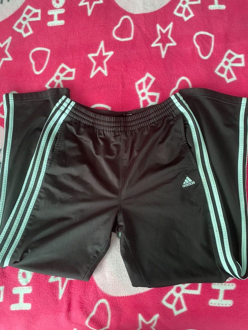 black adidas track pants