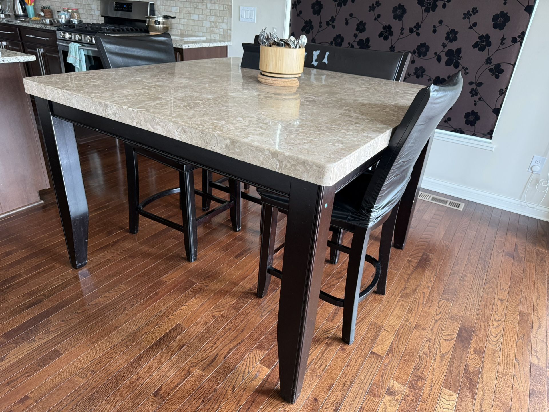 Dining Table And 3 Chairs For Sale - Counter Height