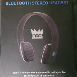 Royal Bluetooth Stereo Headset, Wireless Headphones, BLACK HQS10
