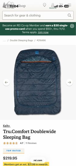 Kelty doubles sleeping bag.
