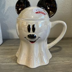 Mickey Ghost  Mug W/ Lid  