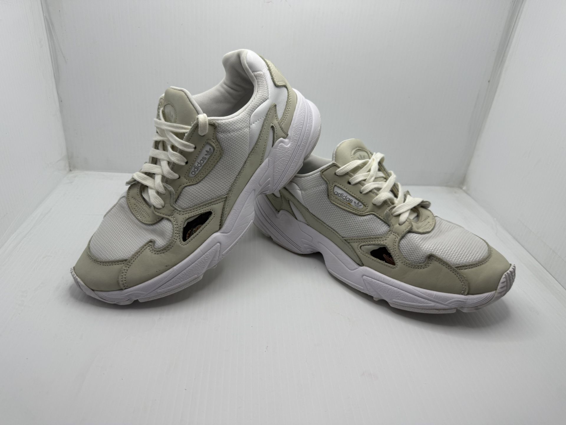 Adidas Falcon Leather/Mesh Lace-Up Sneakers Shoes Womens Size 10.5