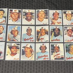 1975 SSPC Baltimore Orioles Team Complete Set of 28 Cards