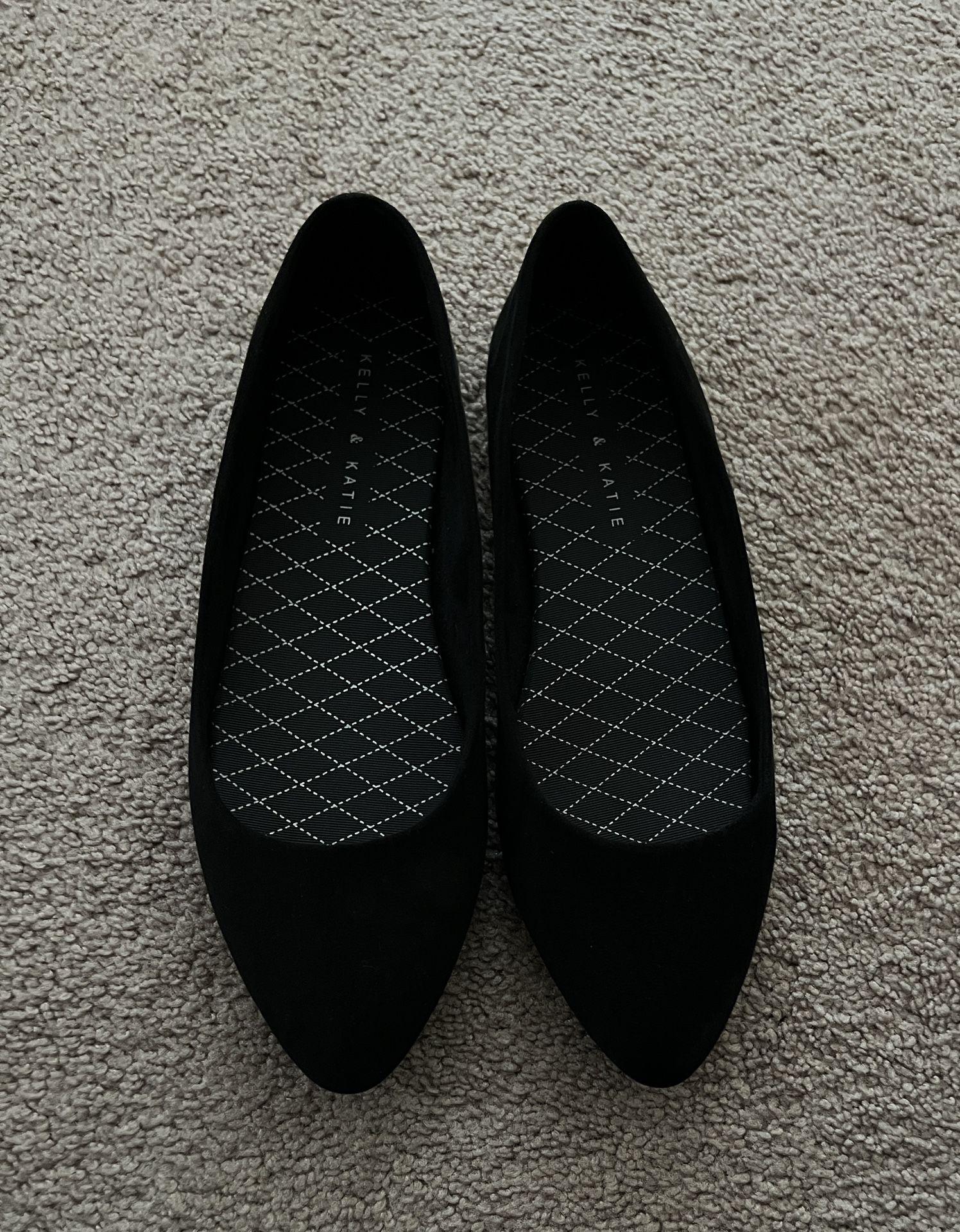 Black Suede Flats