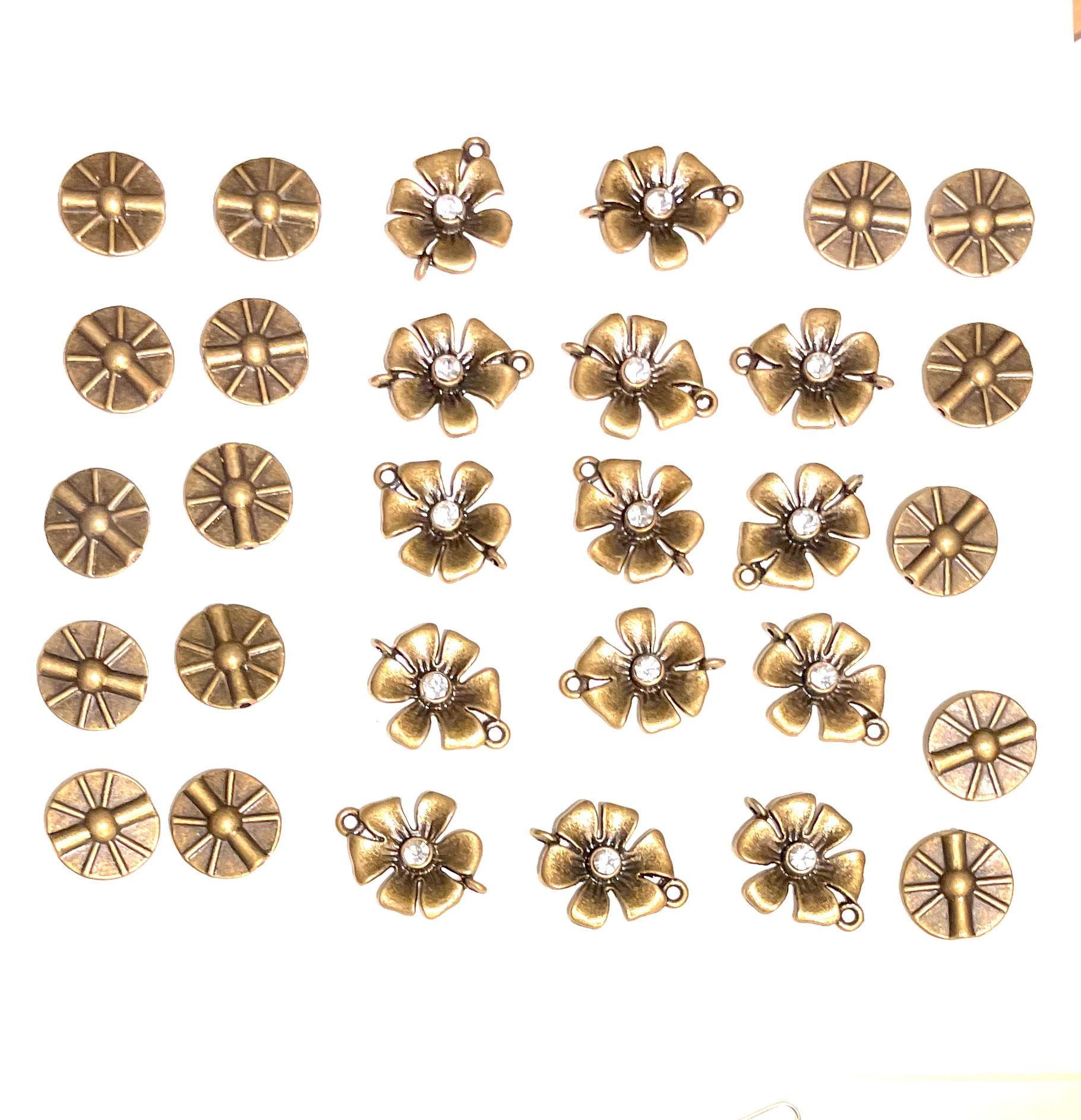 Lot Of 30 Bronze Beads